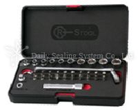 34PCS 538RG 13MM FLEXIBLE GEAR R-ING WRENCH  WITH GO-THROUNG SOCKET SET(13mm)