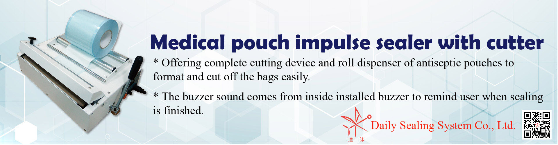 Medical pouch impulse sealer with cutter
